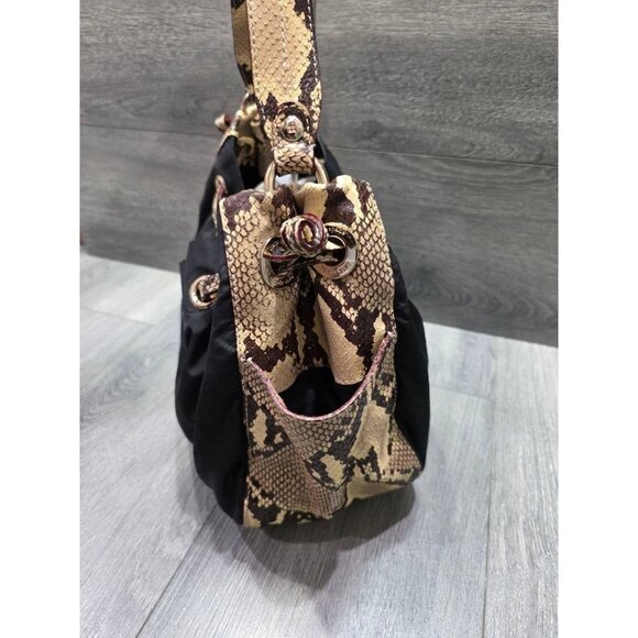 Kate Spade Snakeskin Hobo Nylon Shoulder Bag B000426 - Picture 7 of 8